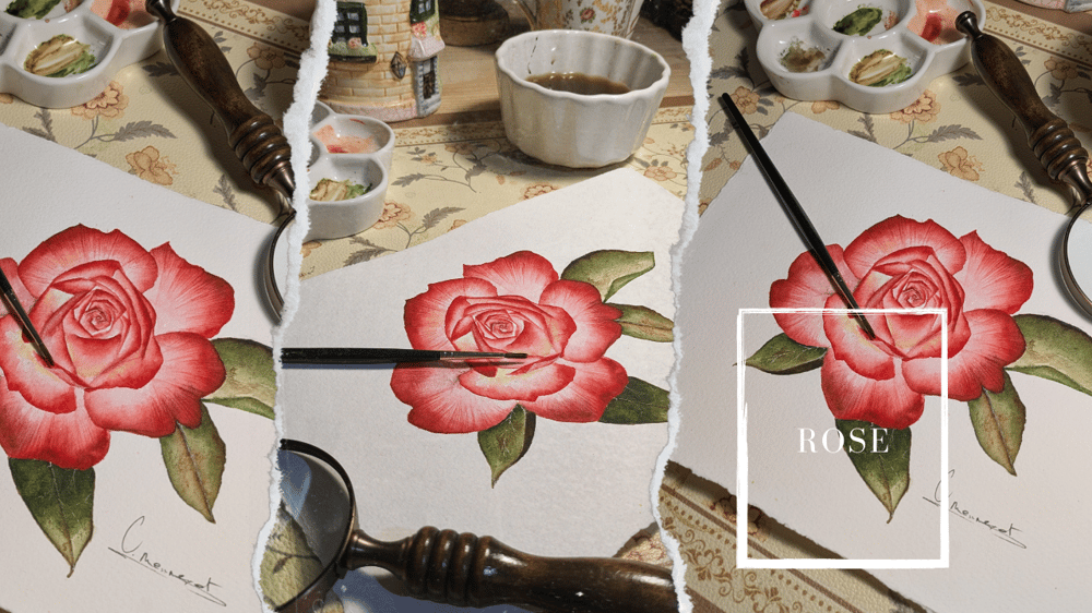 New class | Nouveau cours : Textured and realistic Rose - Rose texturée réaliste - image 1 - student project