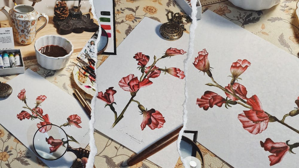 Fleur Pois de senteur à l'aquarelle pour tous les niveaux - image 1 - student project
