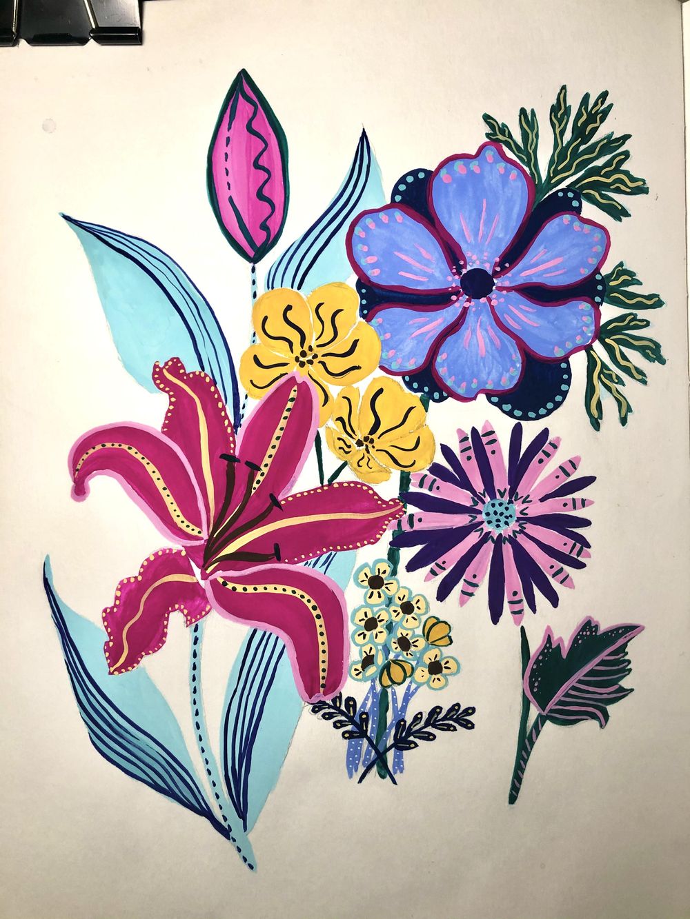 Chameleon, parrot and a schefflera tree - image 1 - student project