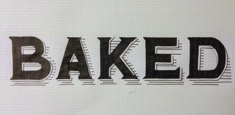 Baked Cakes vintage label / tags - image 2 - student project