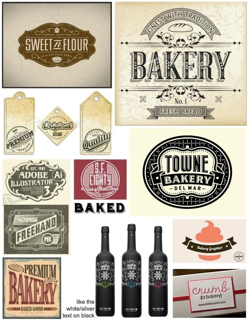 Baked Cakes vintage label / tags - image 1 - student project