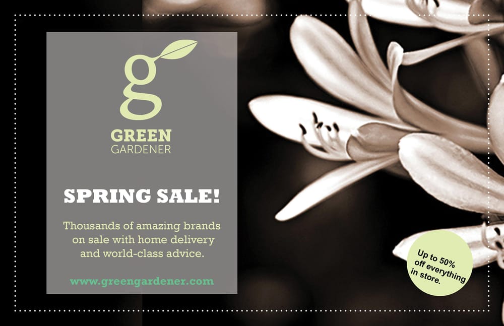 Project 01 Green Gardener Flyer Skillshare Student Project