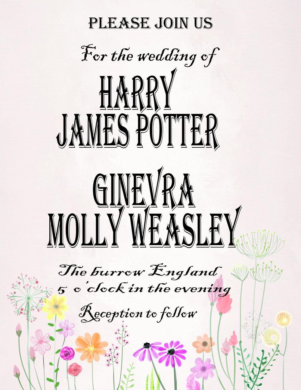 wedding invite - image 1 - student project
