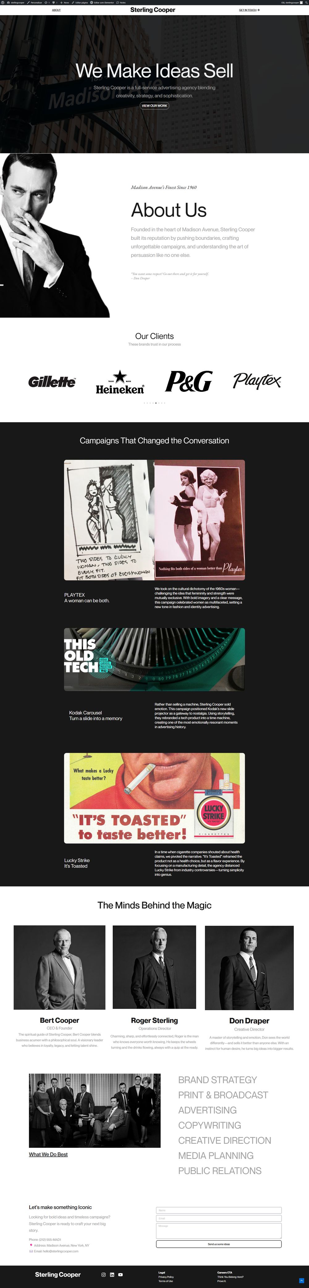 Sterling Cooper Website - image 1 - student project