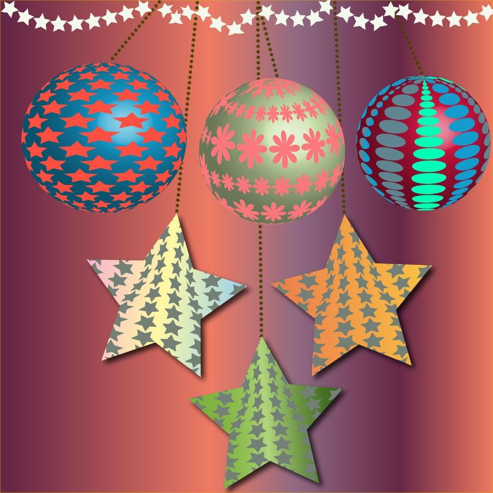 Pattern Brushes using Stars Circles and Flowers - image 1 - student project