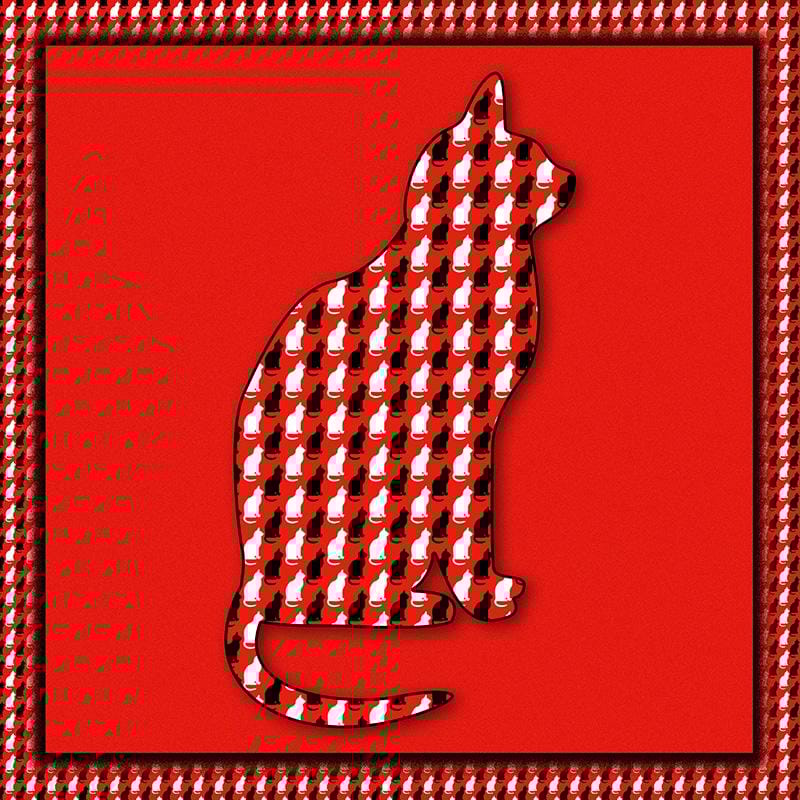 Cats on red - image 3 - student project