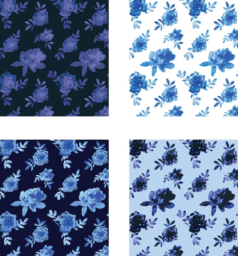 Blue & White Porcelain Roses - image 4 - student project