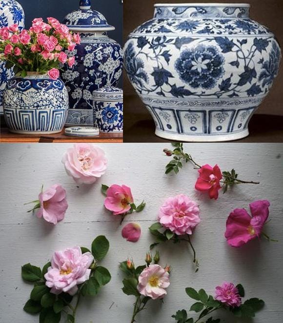 Blue & White Porcelain Roses - image 1 - student project