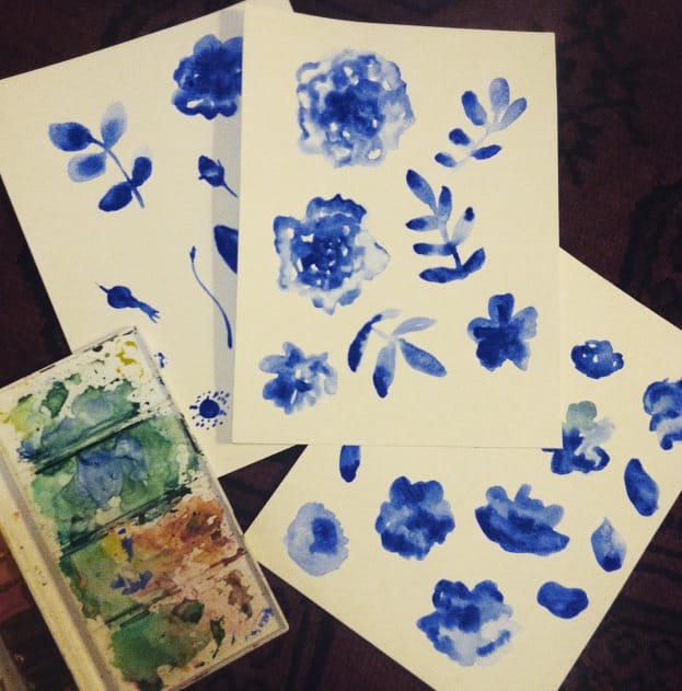 Blue & White Porcelain Roses - image 2 - student project