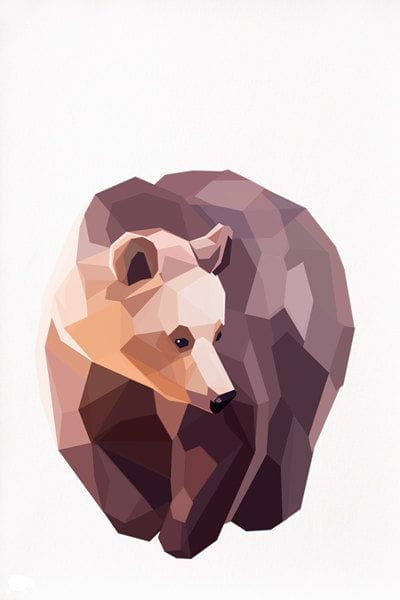 Ursa (bear) watercolour logo - image 1 - student project