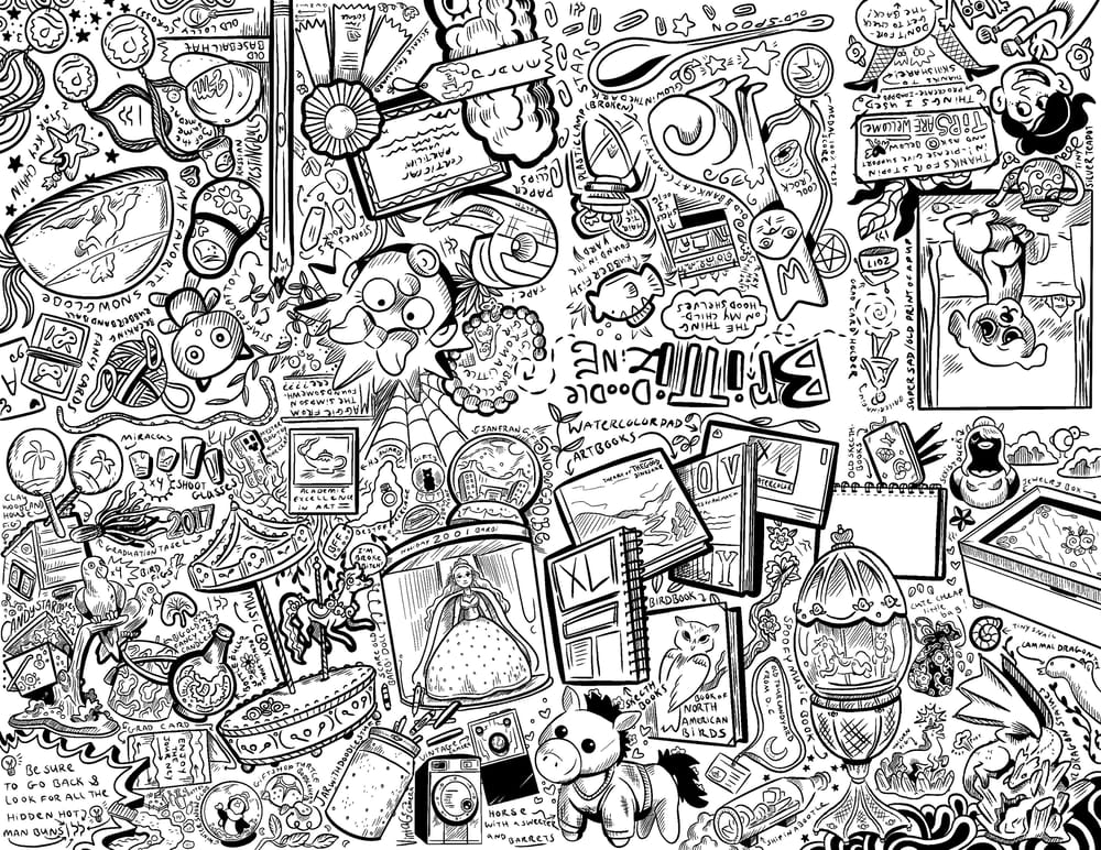 My First Zine: Doodles of Britts Shelf - image 2 - student project