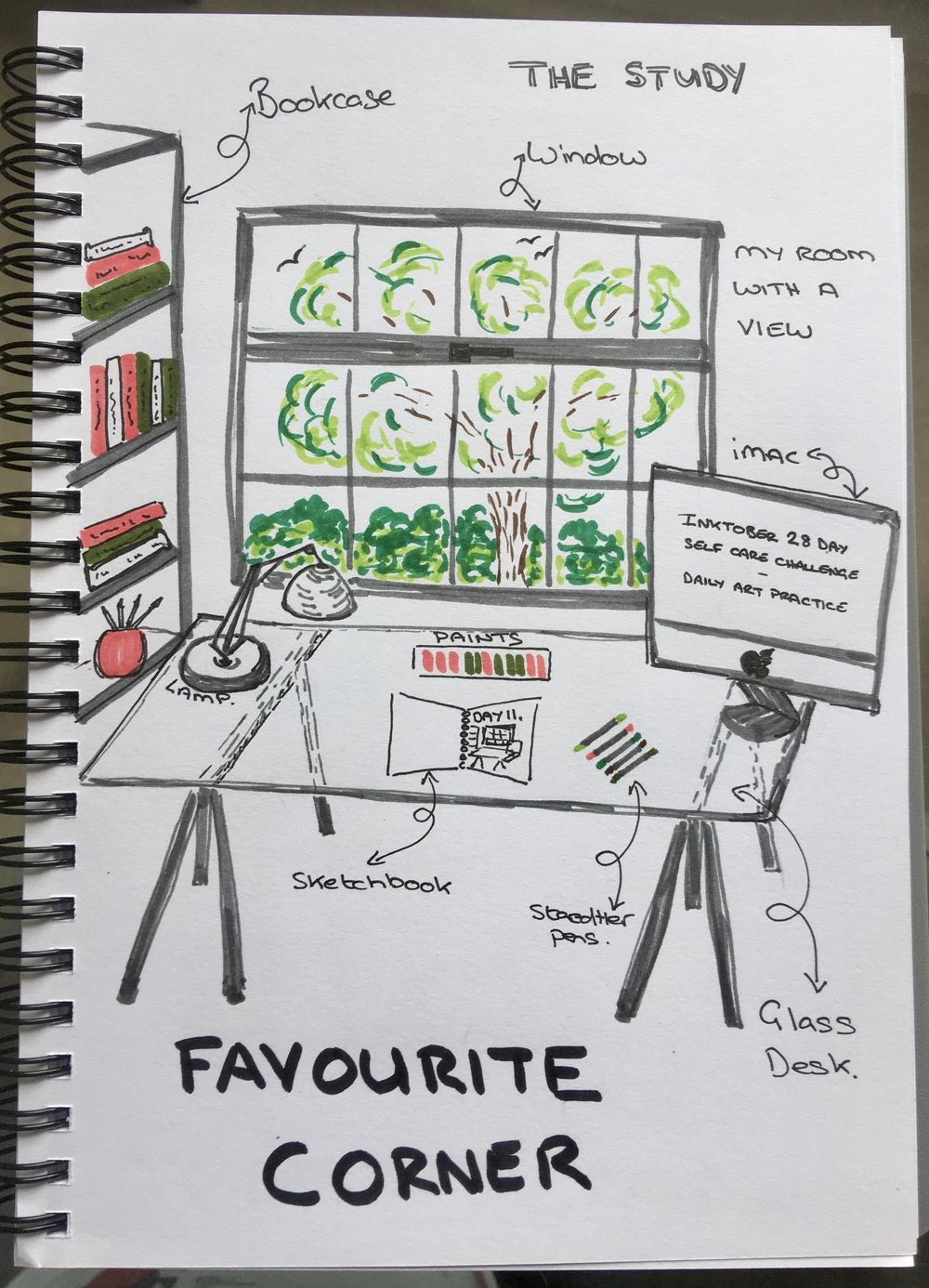 Daily Art Practice - Inktober 28 Day Self Care Challenge - image 5 - student project