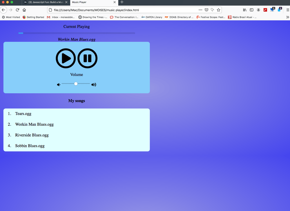 JS Player Skillshare Student Project