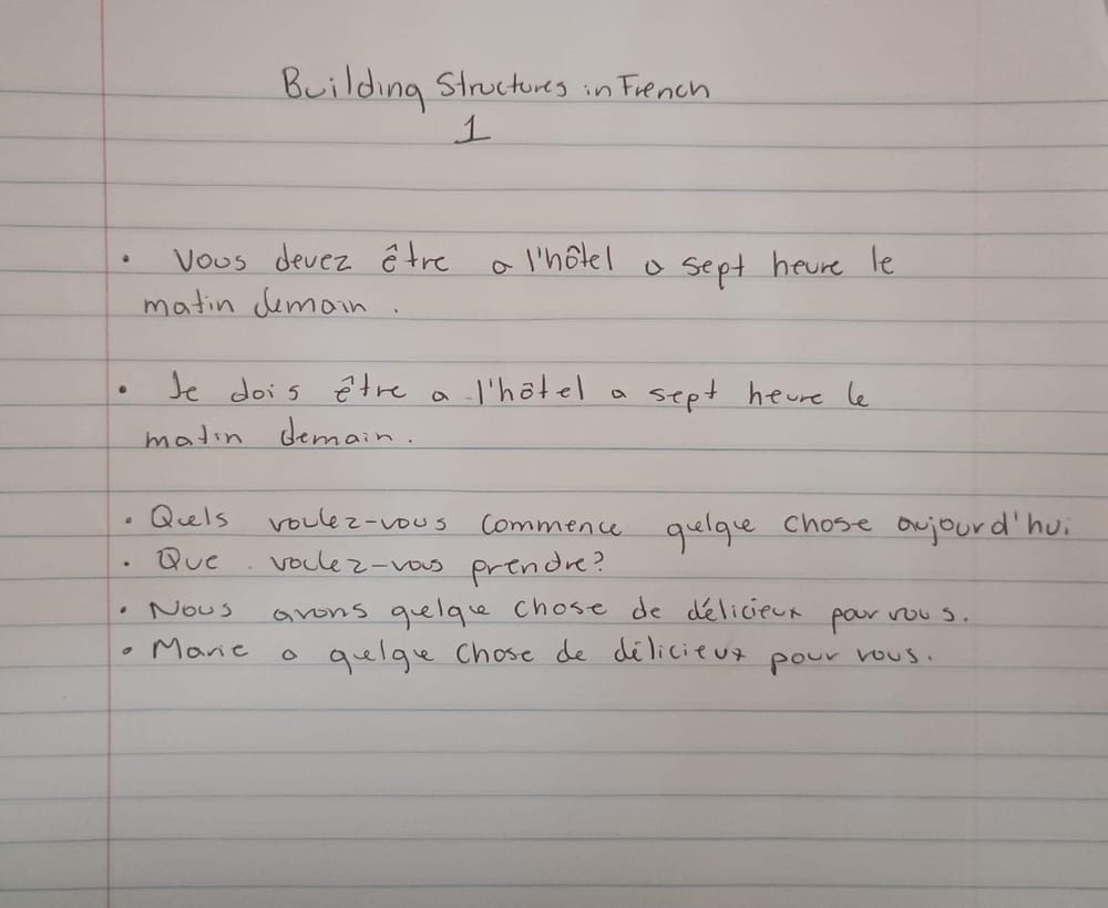 Building Structures in French 1 - image 1 - student project