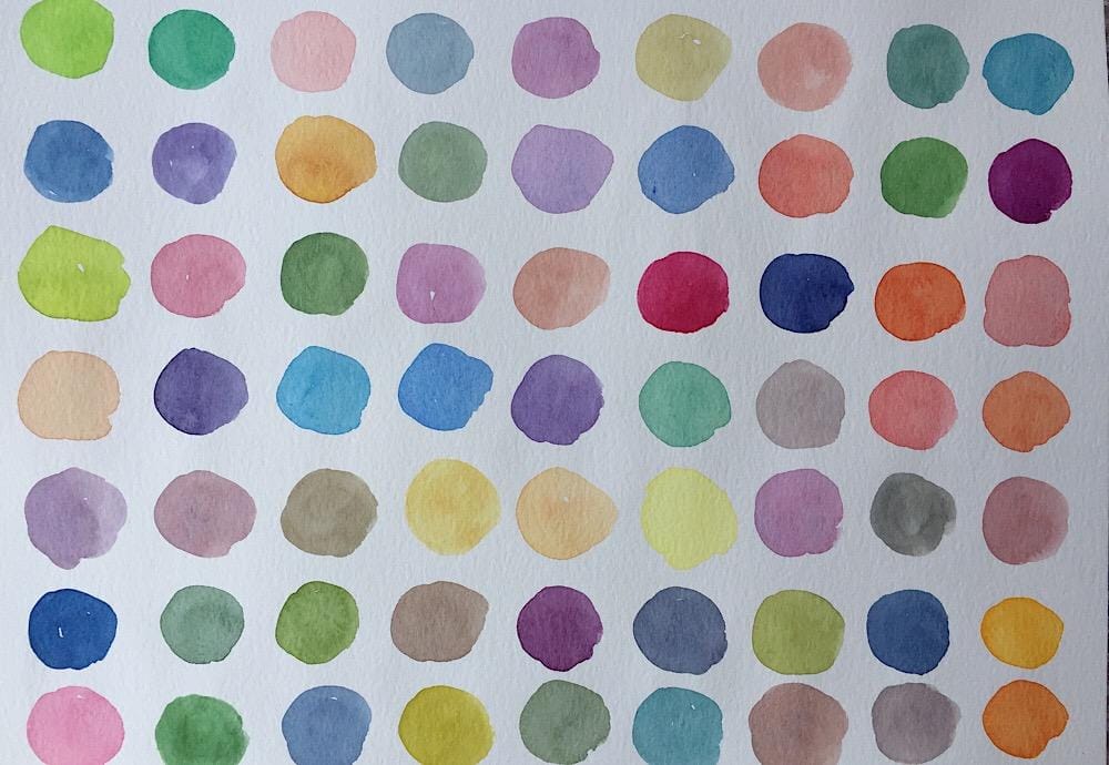 Watercolor mixing exercises Skillshare Student Project