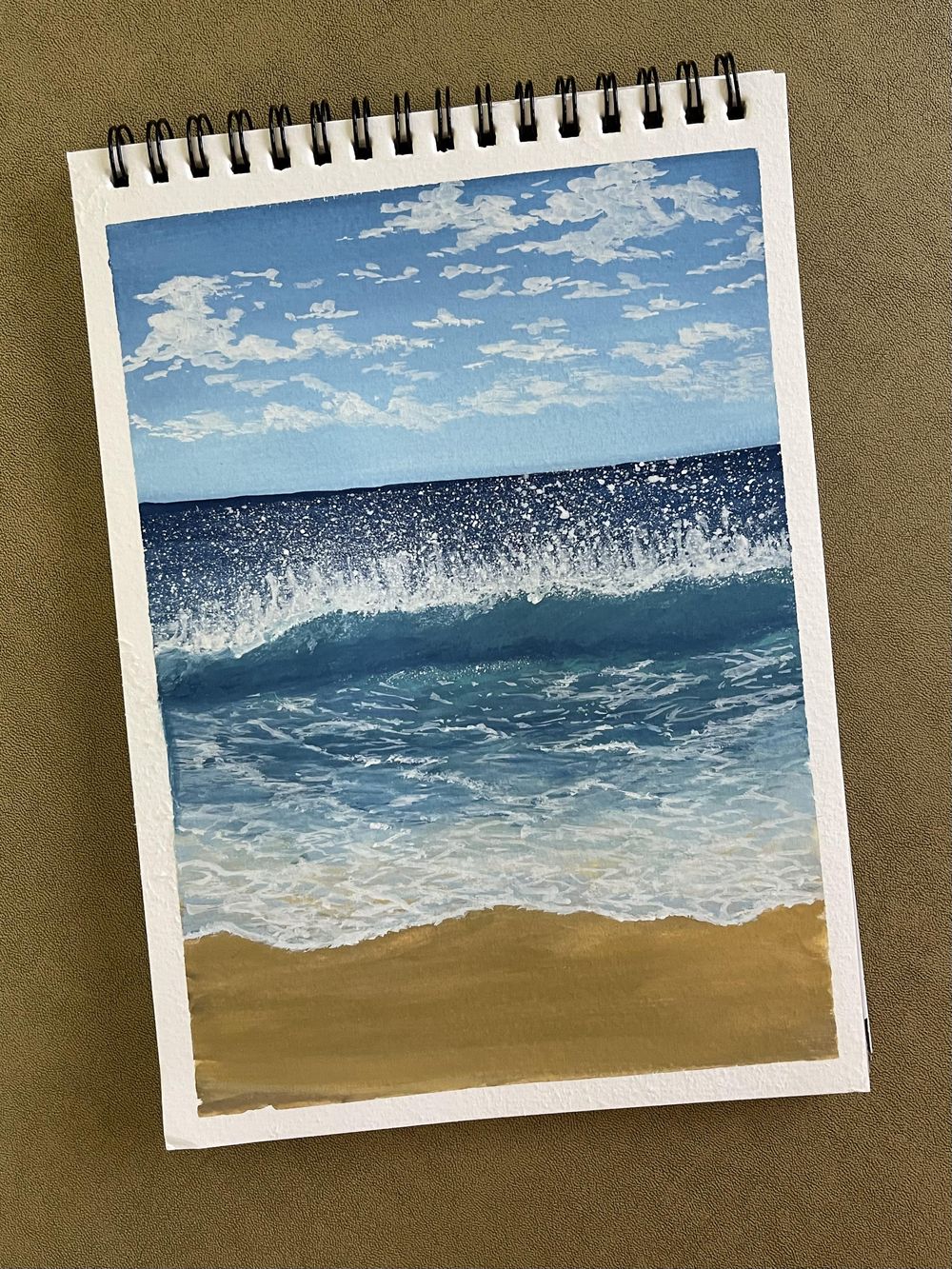 Waves and beaches with gouache with Payal - image 1 - student project