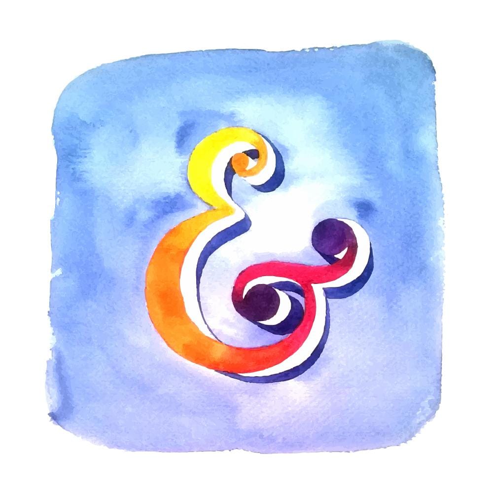 Watercolor Ampersand - image 3 - student project