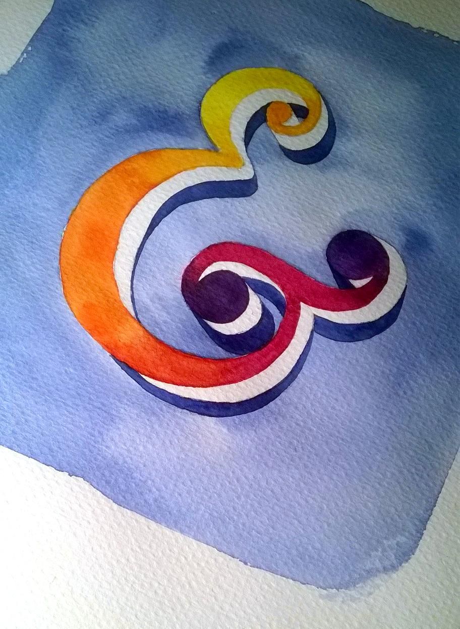Watercolor Ampersand - image 2 - student project