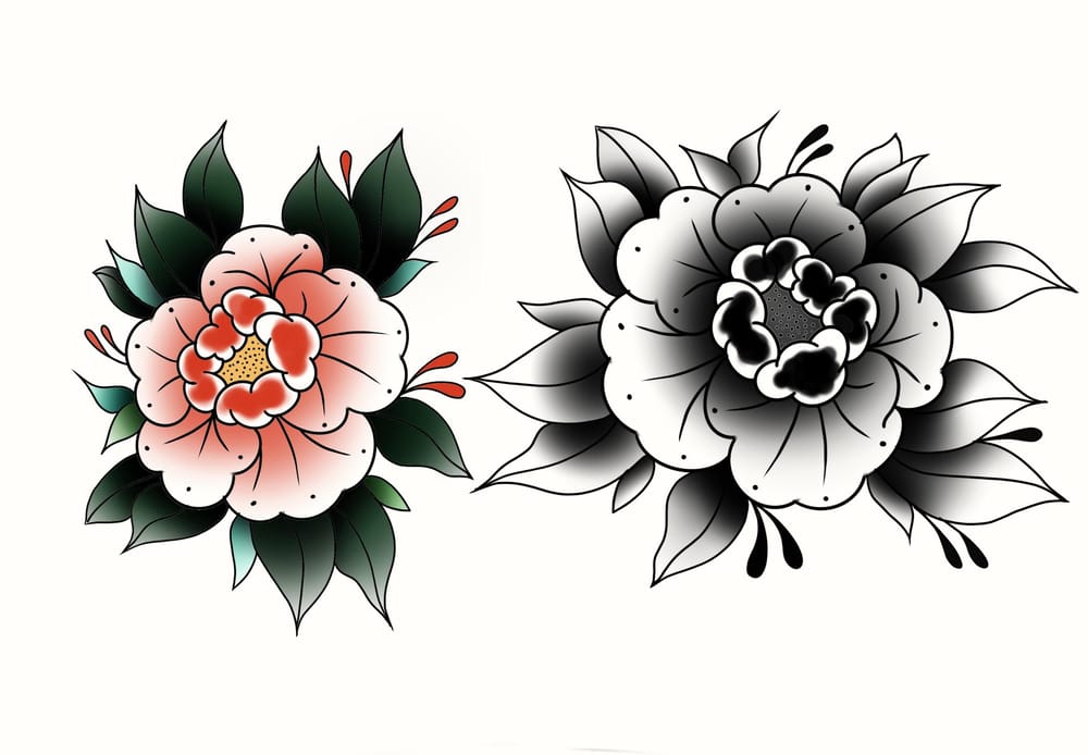 Traditional Peony design - image 1 - student project