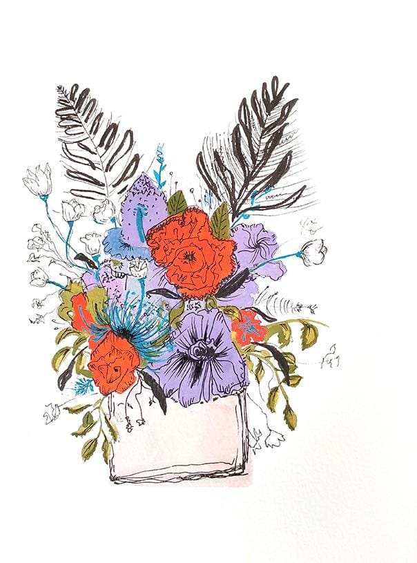 Gouache Florals - image 4 - student project