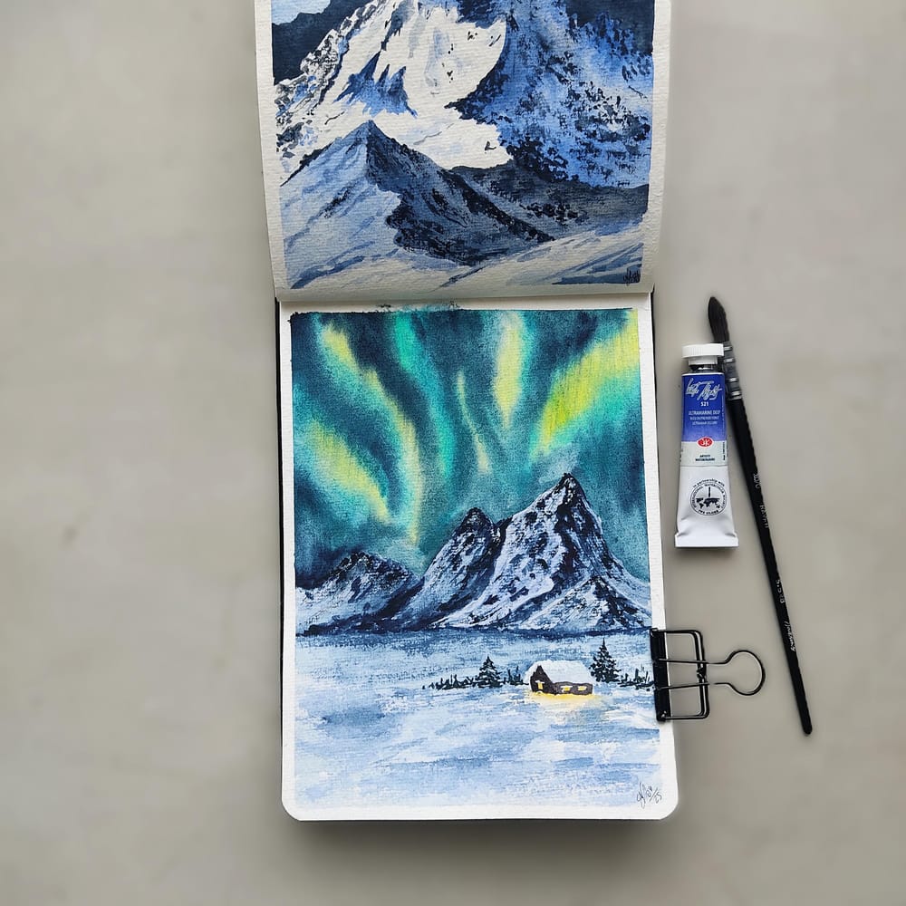 Snowy Mountains: Challenge in Watercolors - image 7 - student project