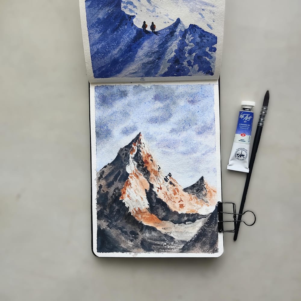 Snowy Mountains: Challenge in Watercolors - image 5 - student project