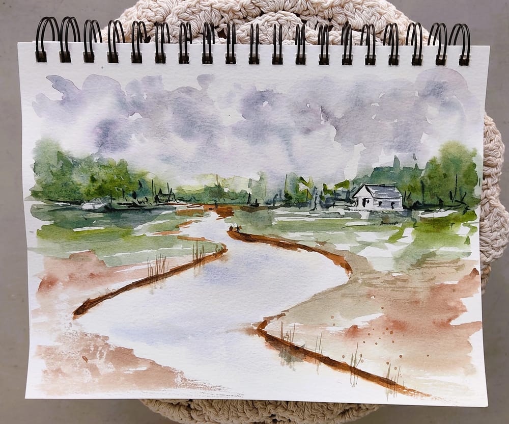 Loose Watercolour Landscape - Practicing Speed and Timing without Panicking - image 2 - student project