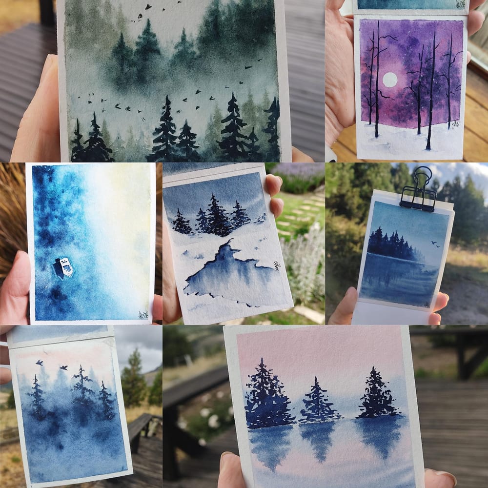 7 days of watercolor landscapes - image 1 - student project