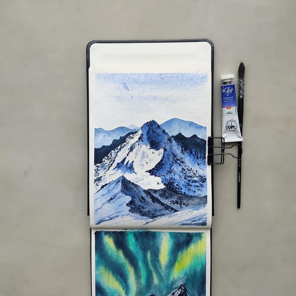 Snowy Mountains: Challenge in Watercolors - image 6 - student project
