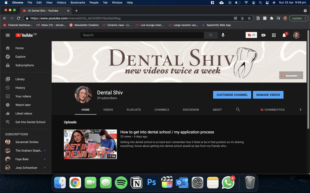 Dental student and productivity channel - image 1 - student project