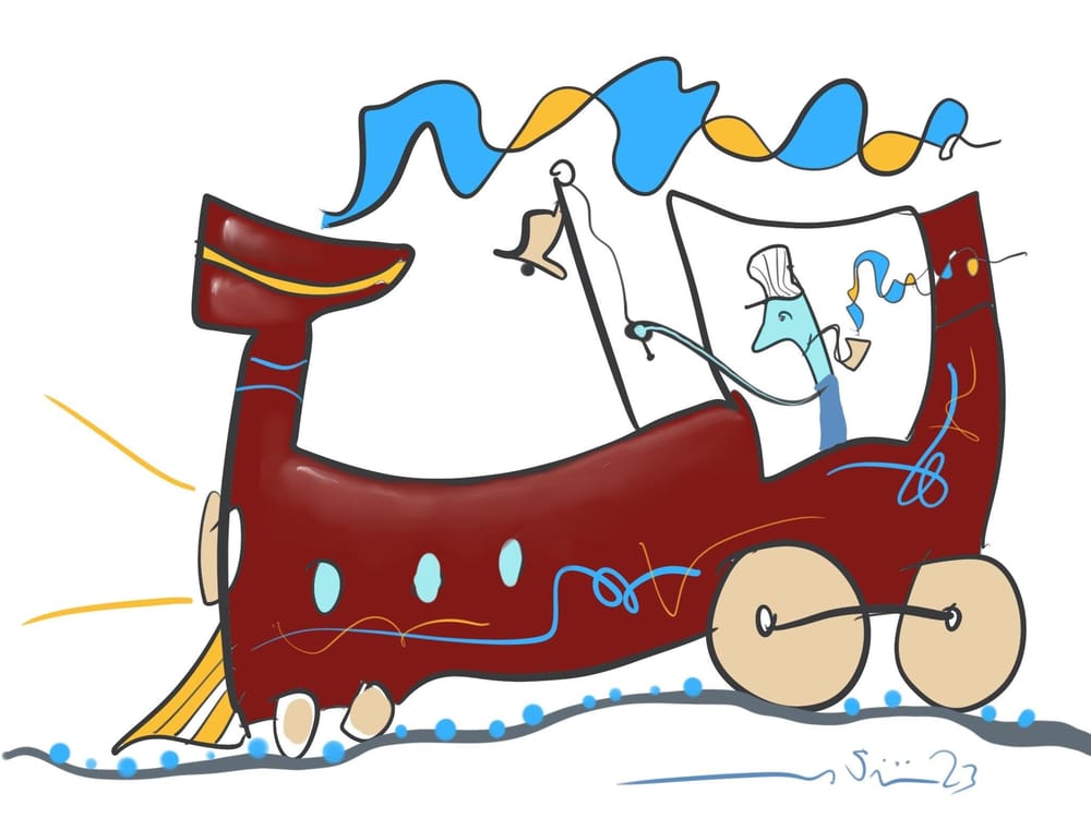 Locomotive Engine Scribble - image 1 - student project