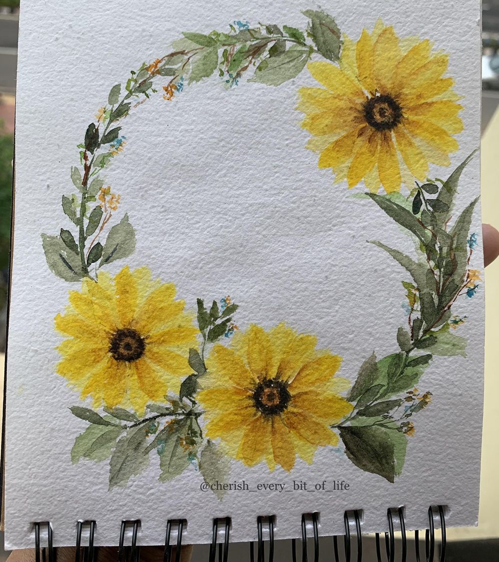 Watercolor Sunflowers Skillshare Student Project