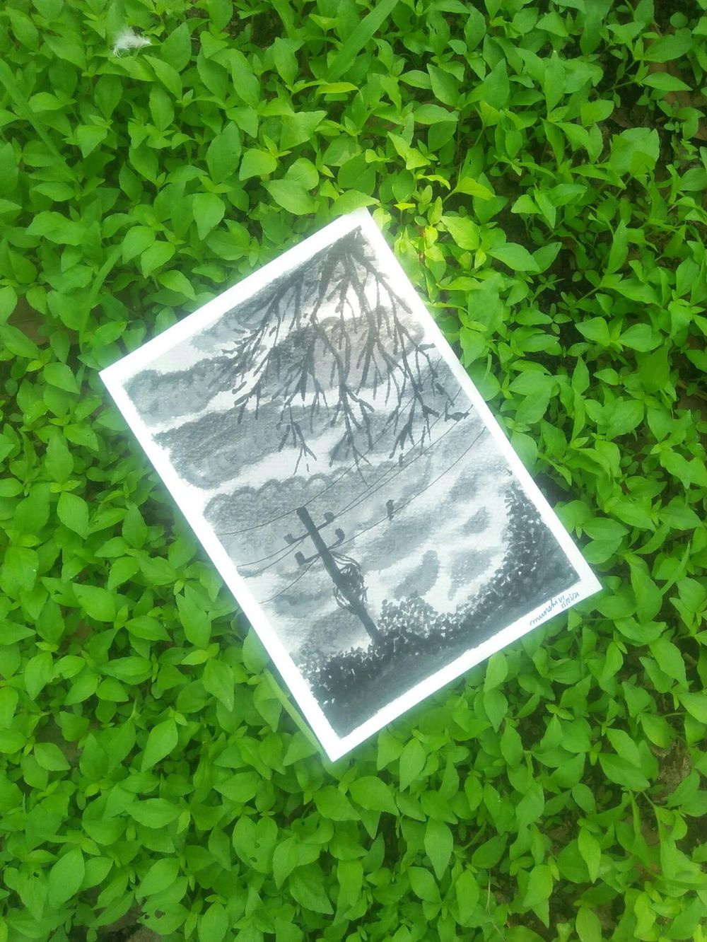 Misty monochrome watercolor skies painting - image 1 - student project