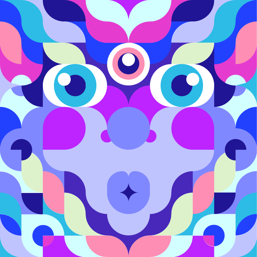 Faces pattern using grids skillshare student project