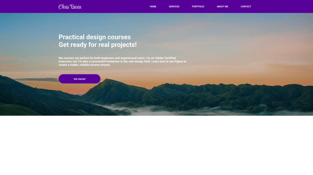 Mini Website Design Figma - image 1 - student project