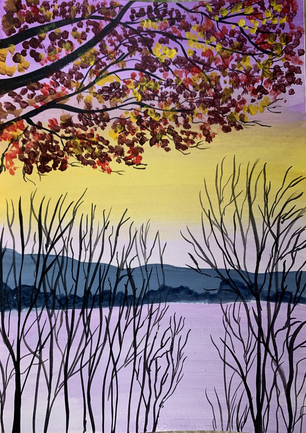 Autumn in acrylic - image 3 - student project