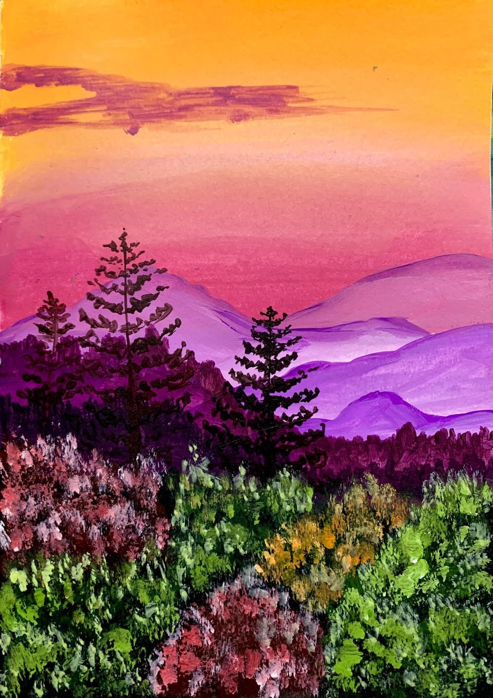 Autumn in acrylic - image 2 - student project