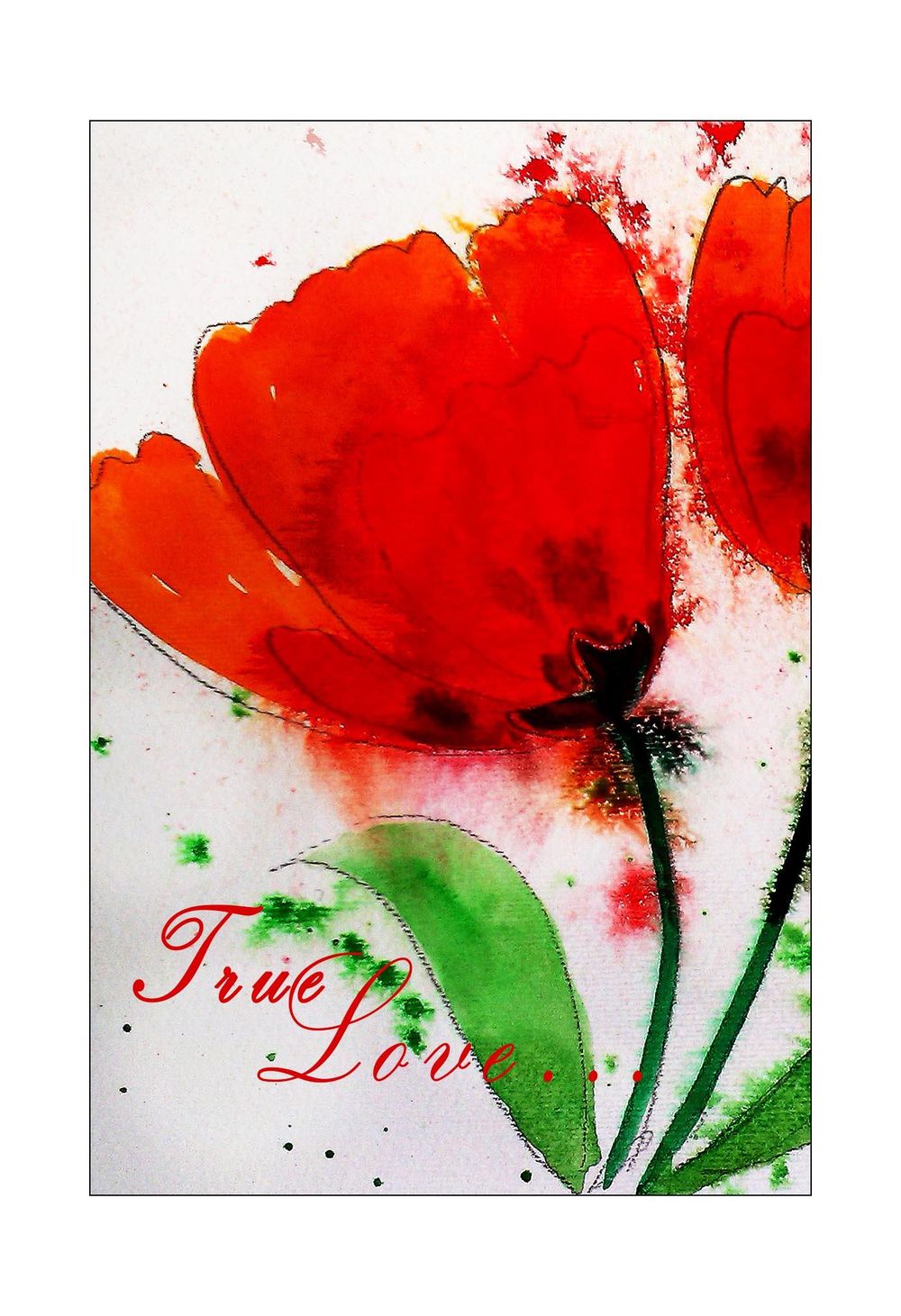 Loose watercolor tulips - image 1 - student project