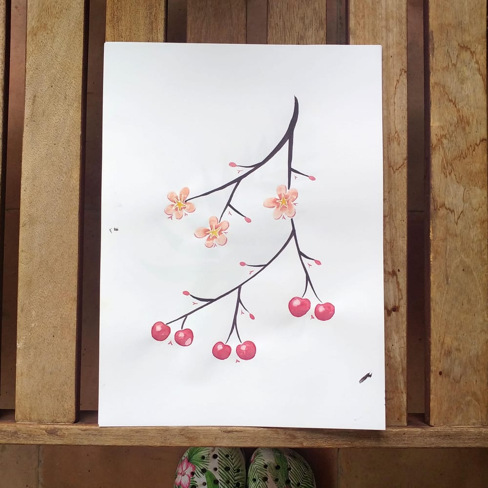 4 fruits and florals - watercolour - image 3 - student project