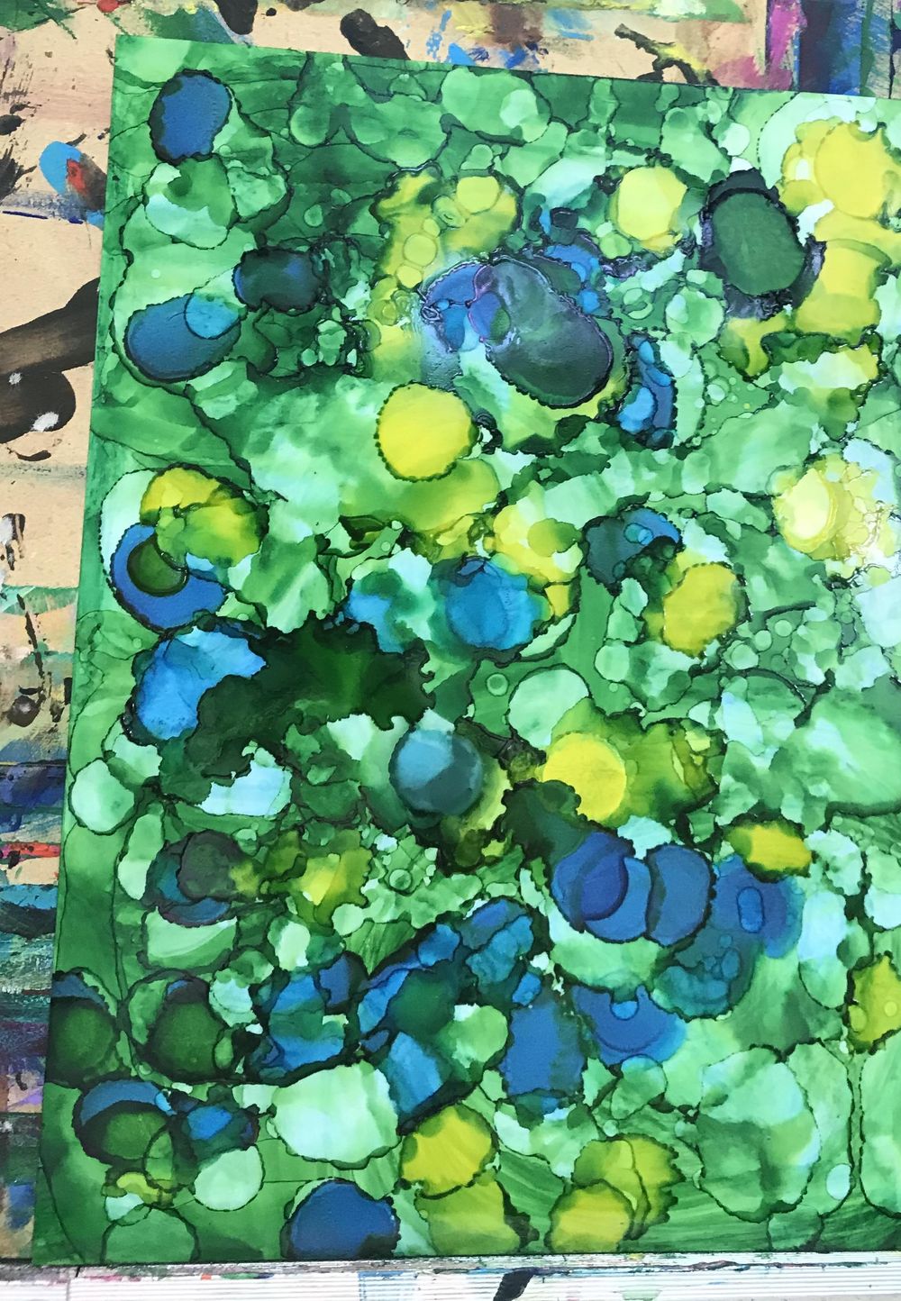 trying out alcohol inks. i love the process - image 3 - student project