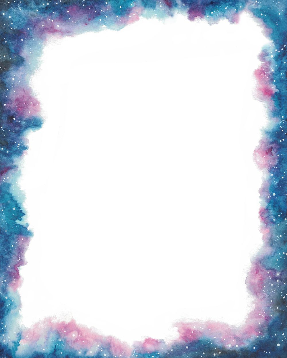 How To Paint a Watercolor Galaxy Border - image 2 - student project