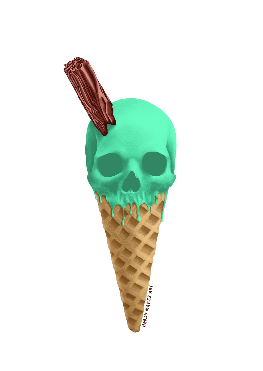 Mint Skull Ice Cream - image 1 - student project