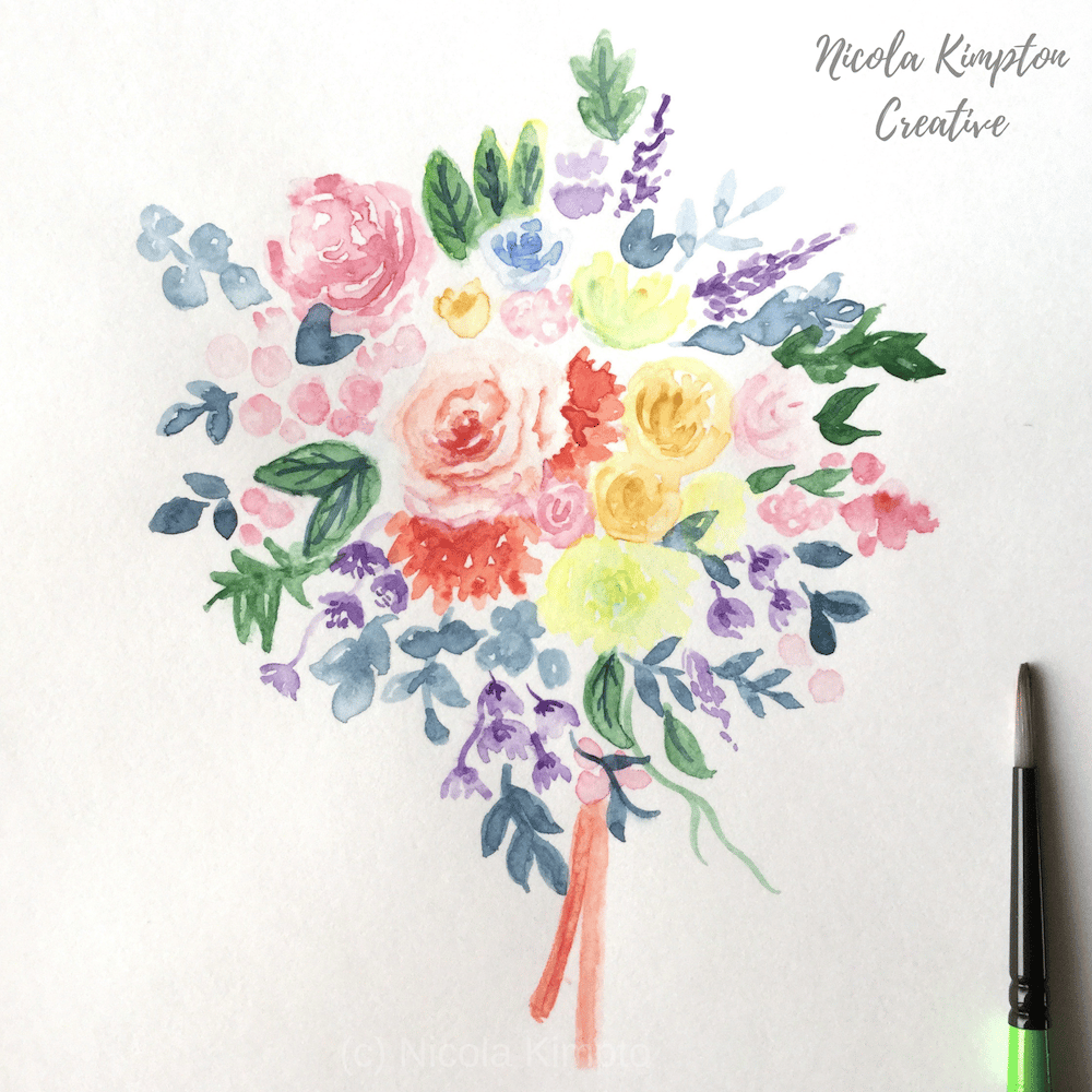 Bridal Bouquet Painting - image 1 - student project