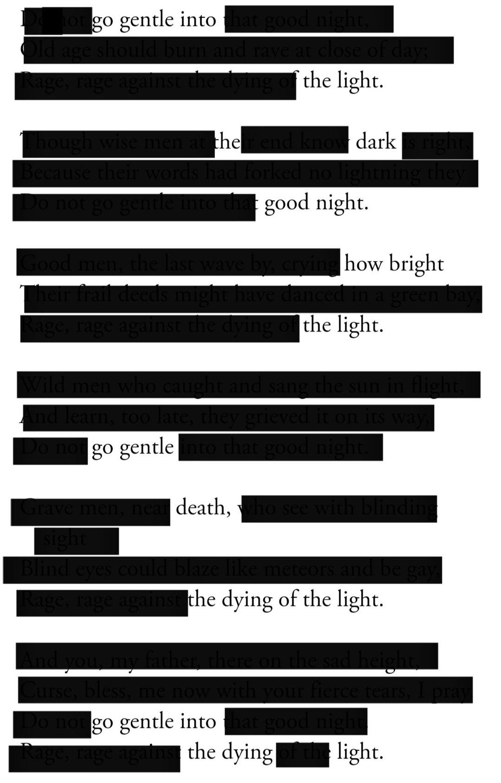 Digital Blackout Poetry - image 1 - student project