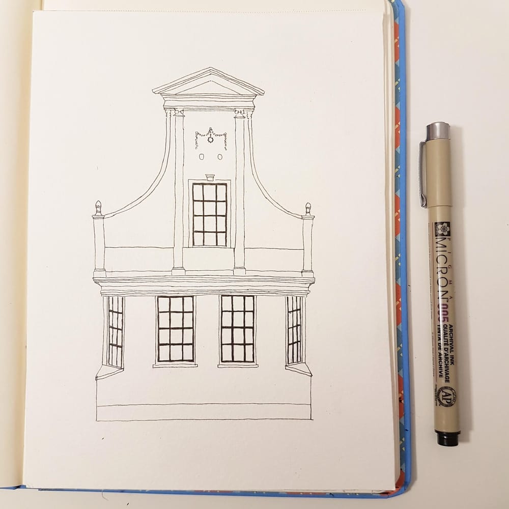Urban Sketching for Beginners: Watercolour Sketch in 3 Steps : Dutch house - image 2 - student project