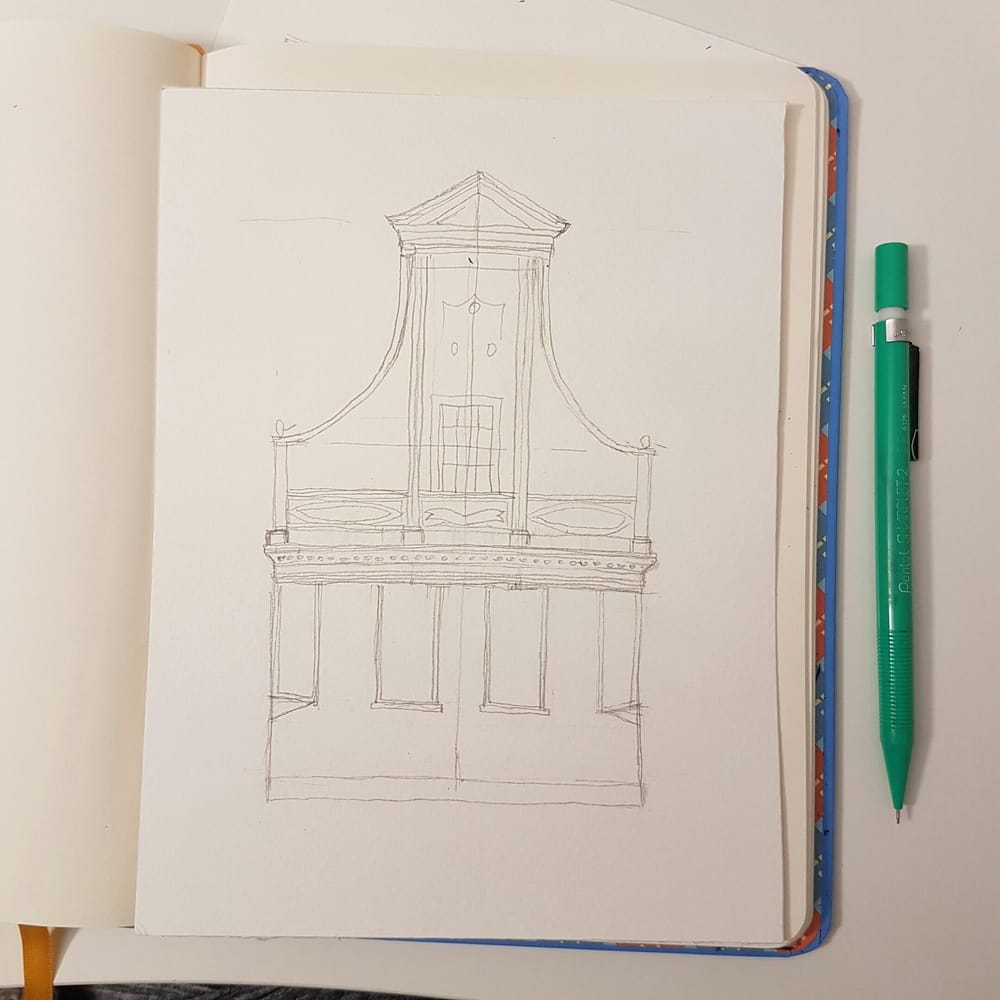 Urban Sketching for Beginners: Watercolour Sketch in 3 Steps : Dutch house - image 1 - student project