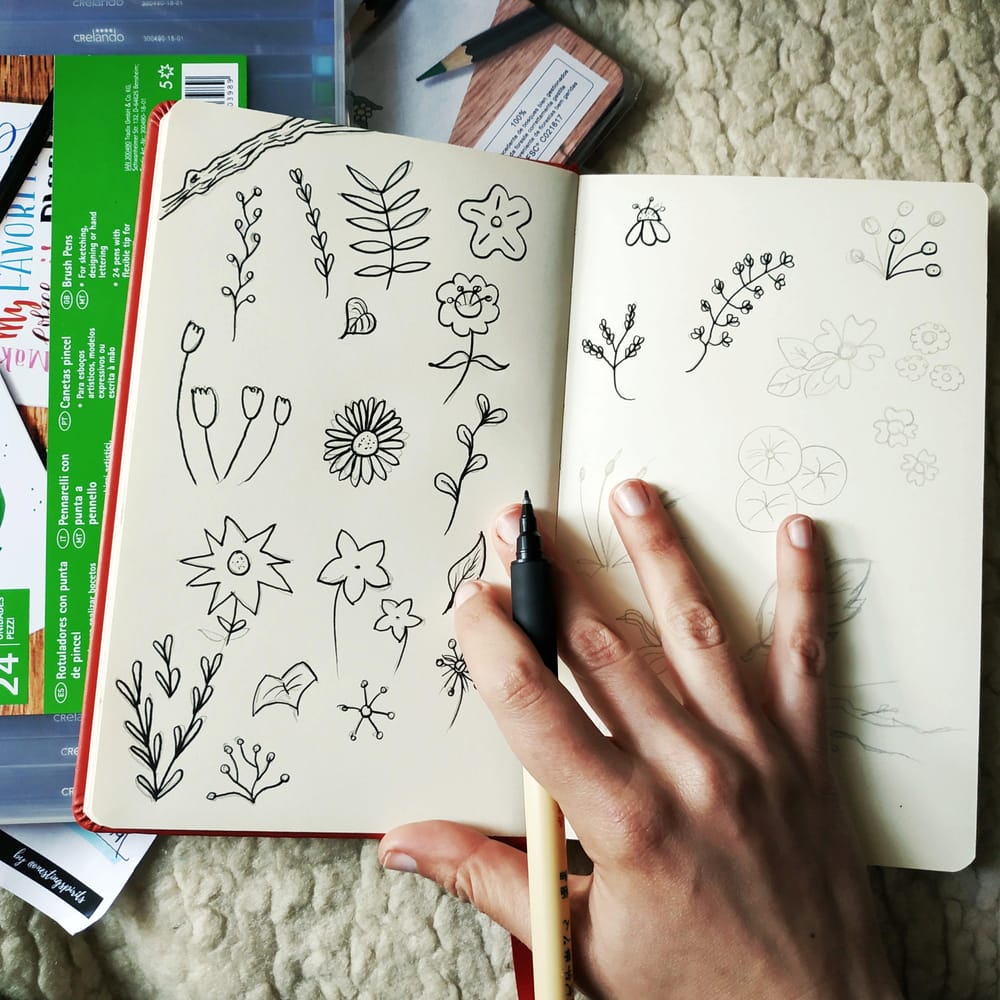 Brush Pen Florals Bouquet - image 3 - student project
