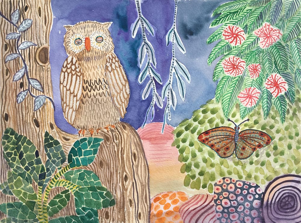 EllieP's textured owl - image 2 - student project