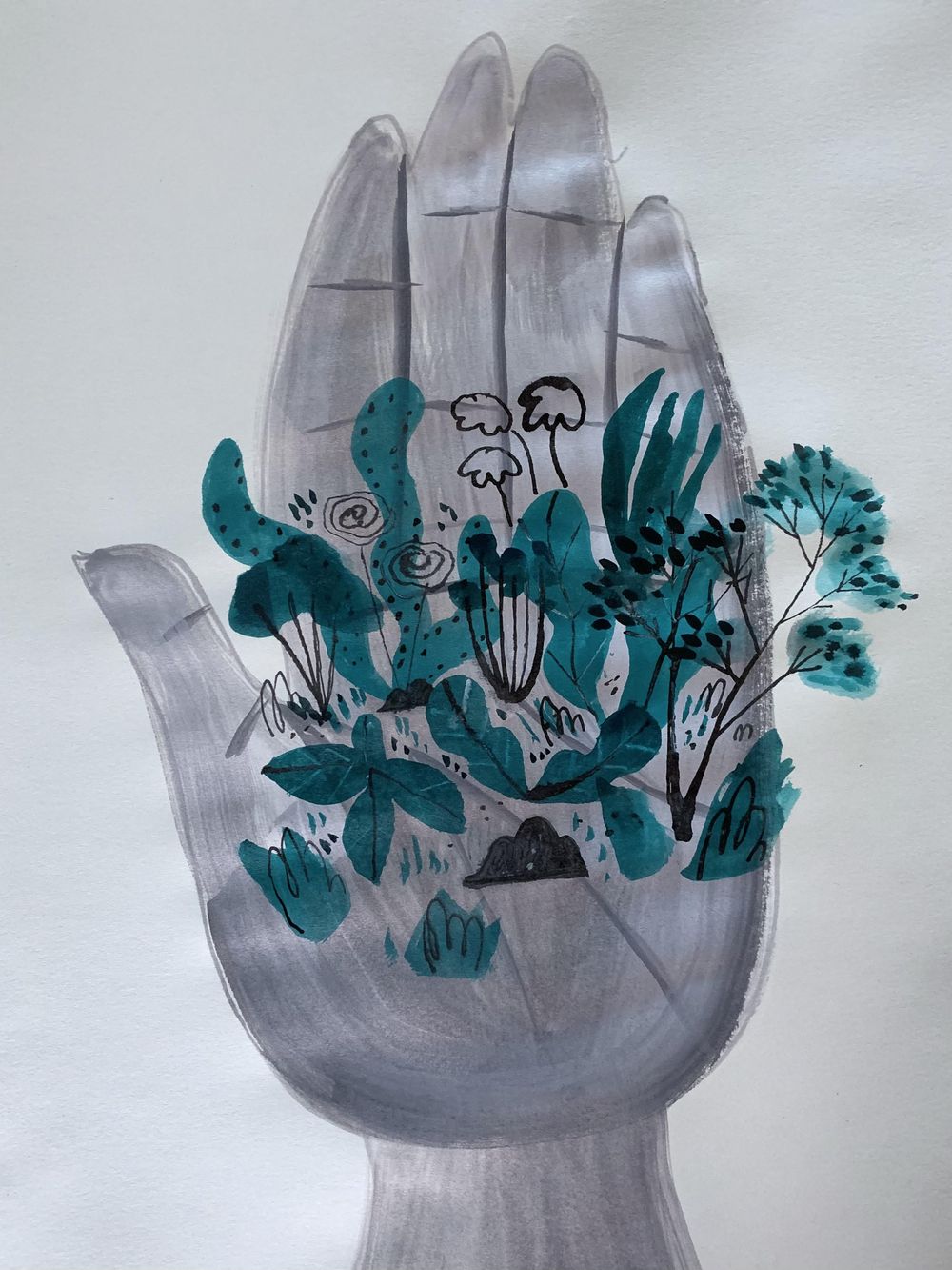 Acrylic ink colour collecting - image 2 - student project