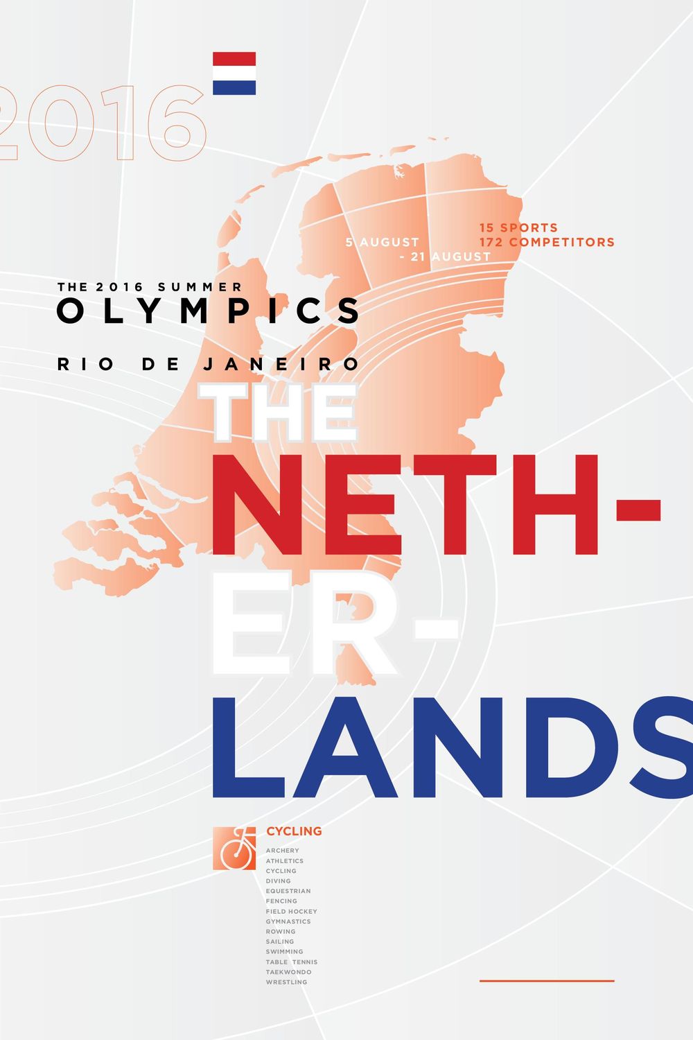Netherlands Cycling Poster - image 1 - student project
